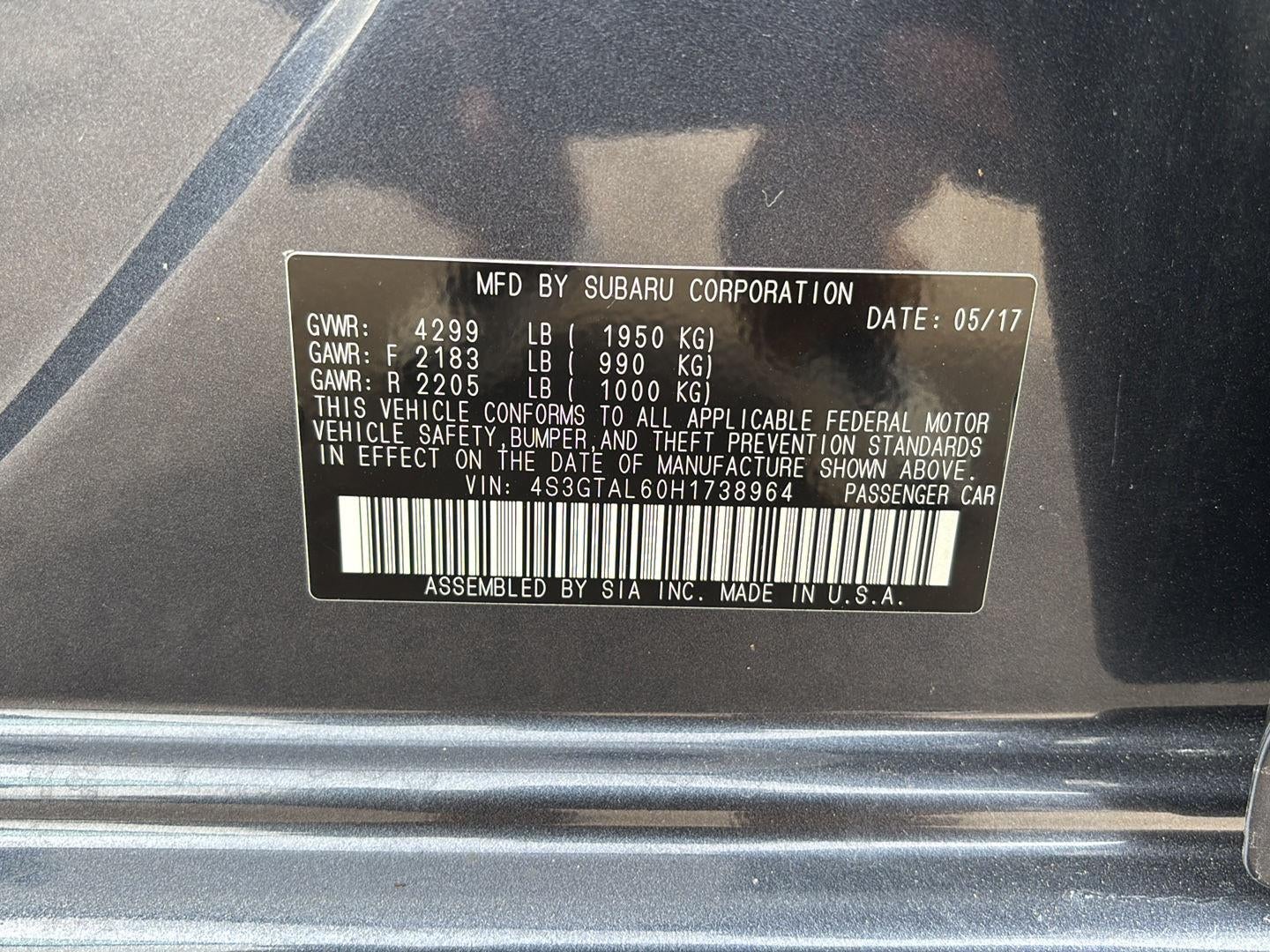 2017 Subaru IMPREZA Base