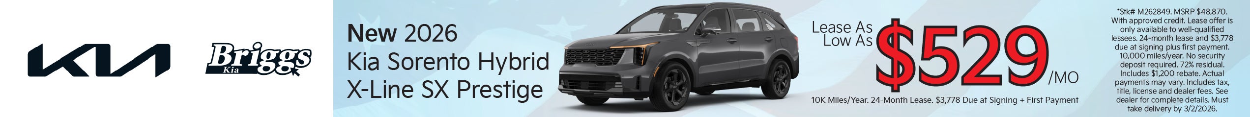 New 2026 Kia Sorento Hybrid X-Line SX Prestige 