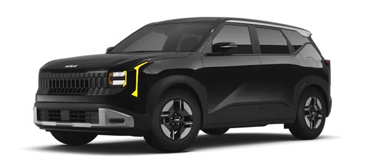 Black 2027 Seltos LX, front three-quarter view