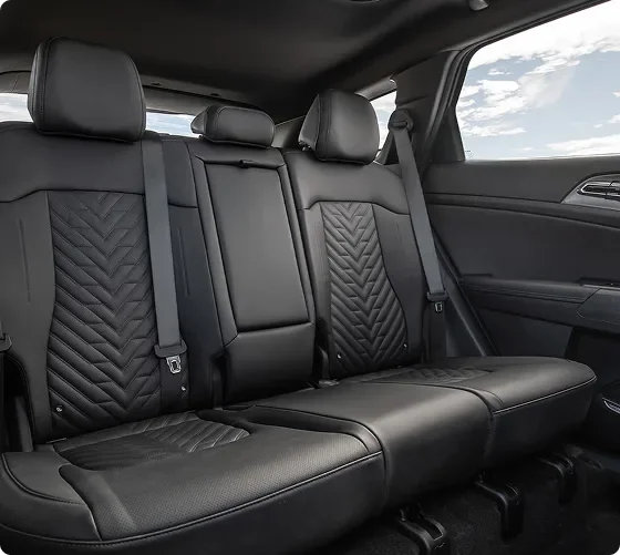 Kia Sportage second-row seats showing generous legroom