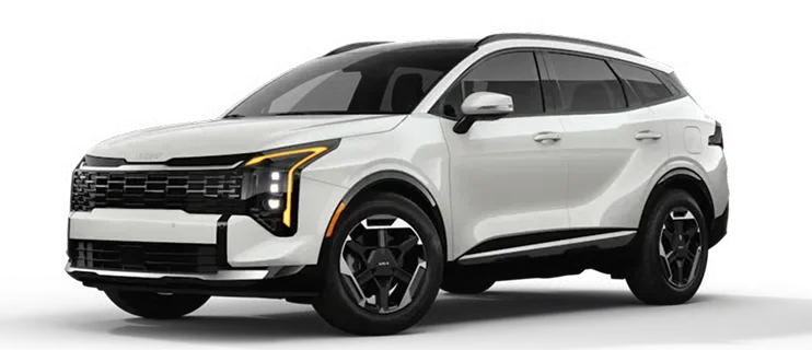 Sportage SX, front three-quarter view