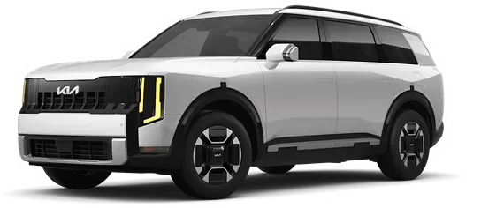 White 2027 Telluride Hybrid EX, front three-quarter view