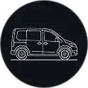 Line-art minivan icon marking the Kia Minivans category