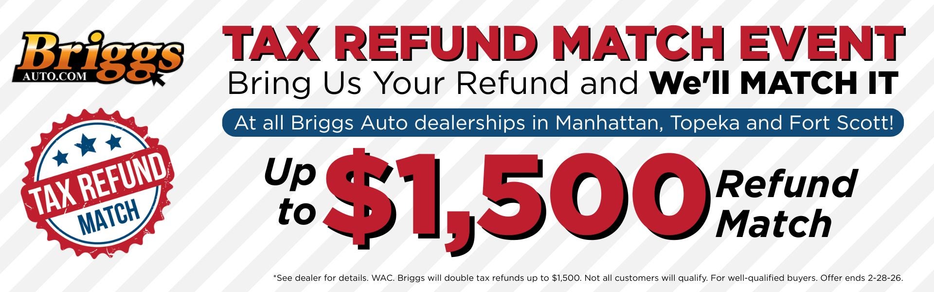 TAX REFUND MATCH EVENT